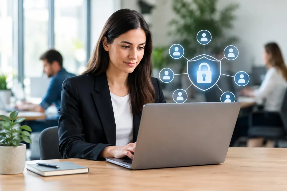 Responsable de TI revisando usuarios, permisos y accesos empresariales