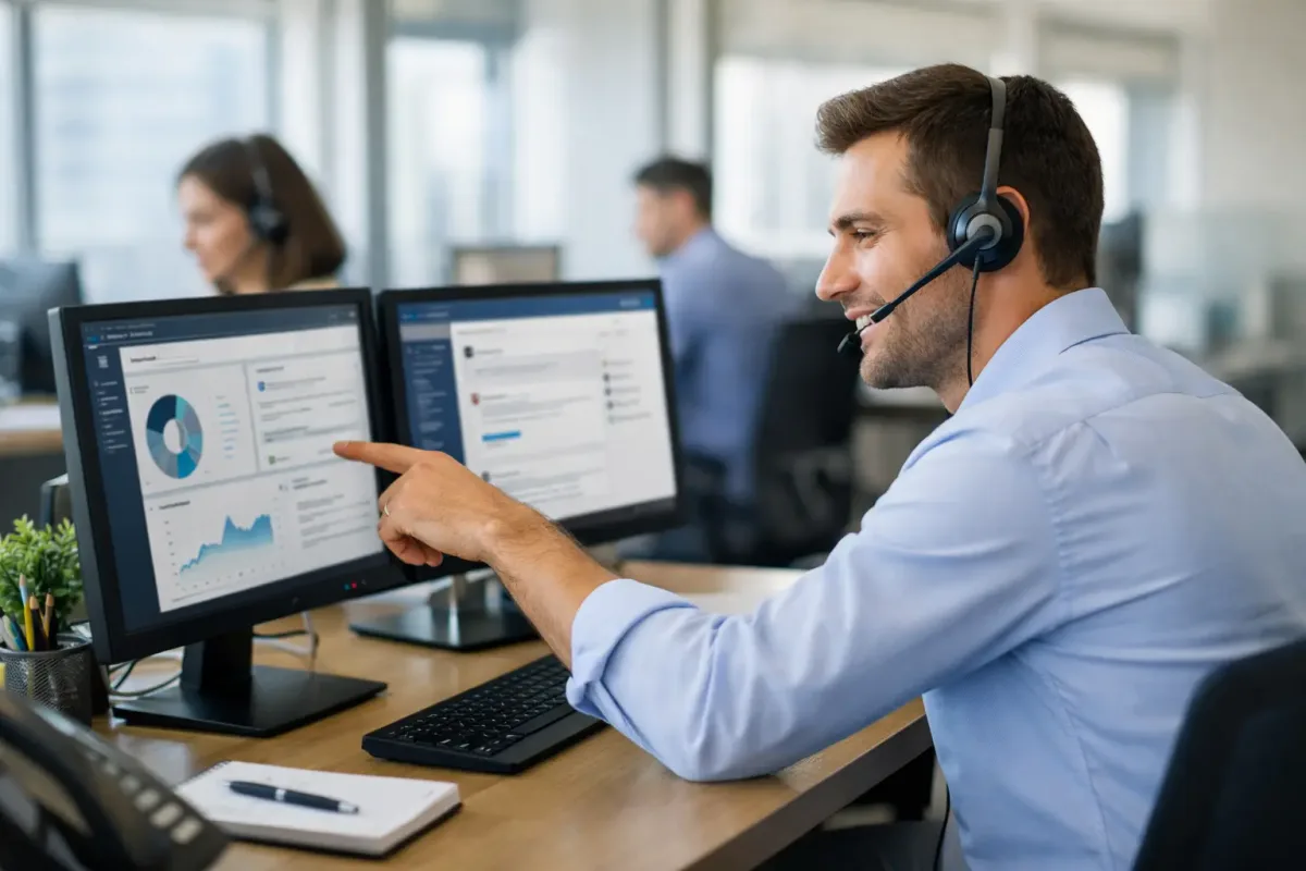 Equipo de soporte técnico revisando tickets, prioridades y seguimiento de una mesa de ayuda empresarial