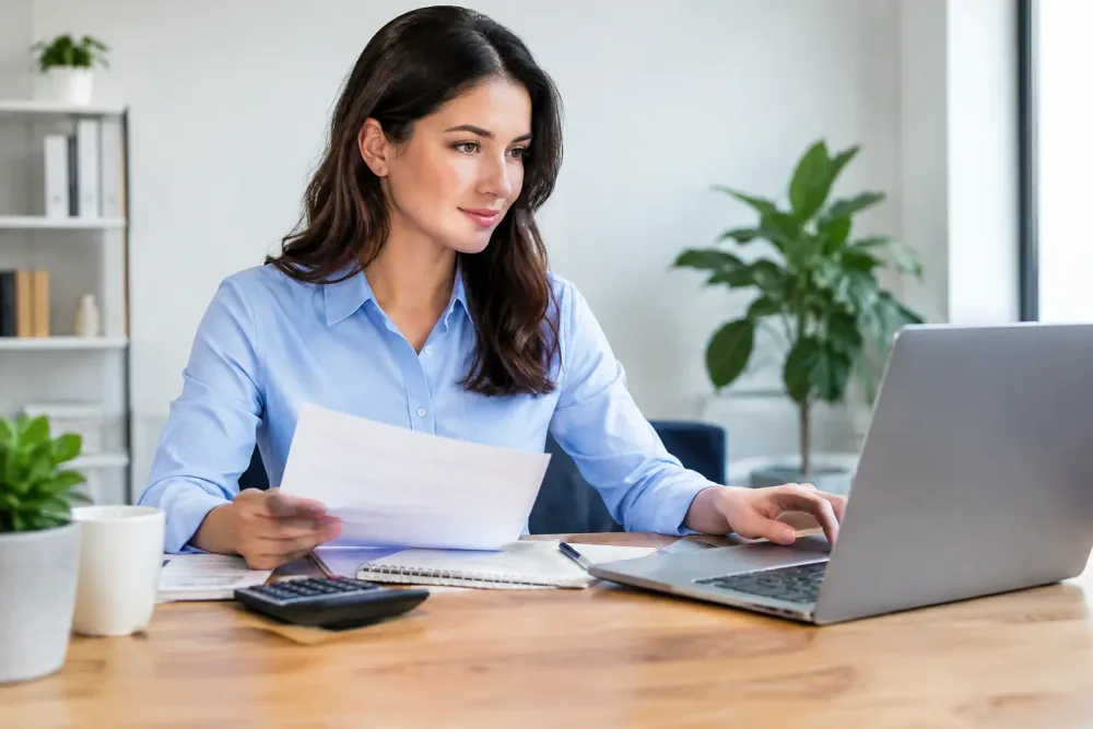 Responsable administrativo conciliando tickets y ventas antes de emitir una factura global CFDI
