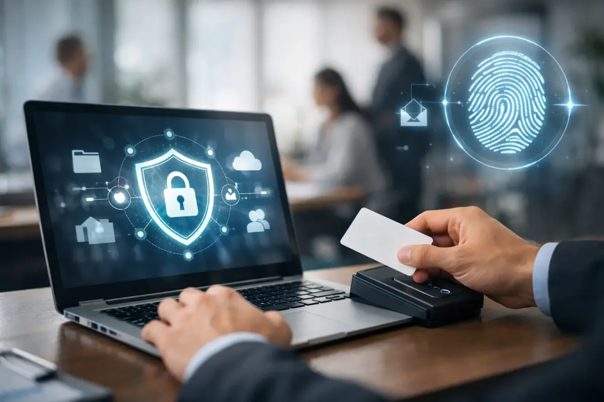 Equipo empresarial revisando controles para proteger información, accesos, respaldos y seguridad operativa