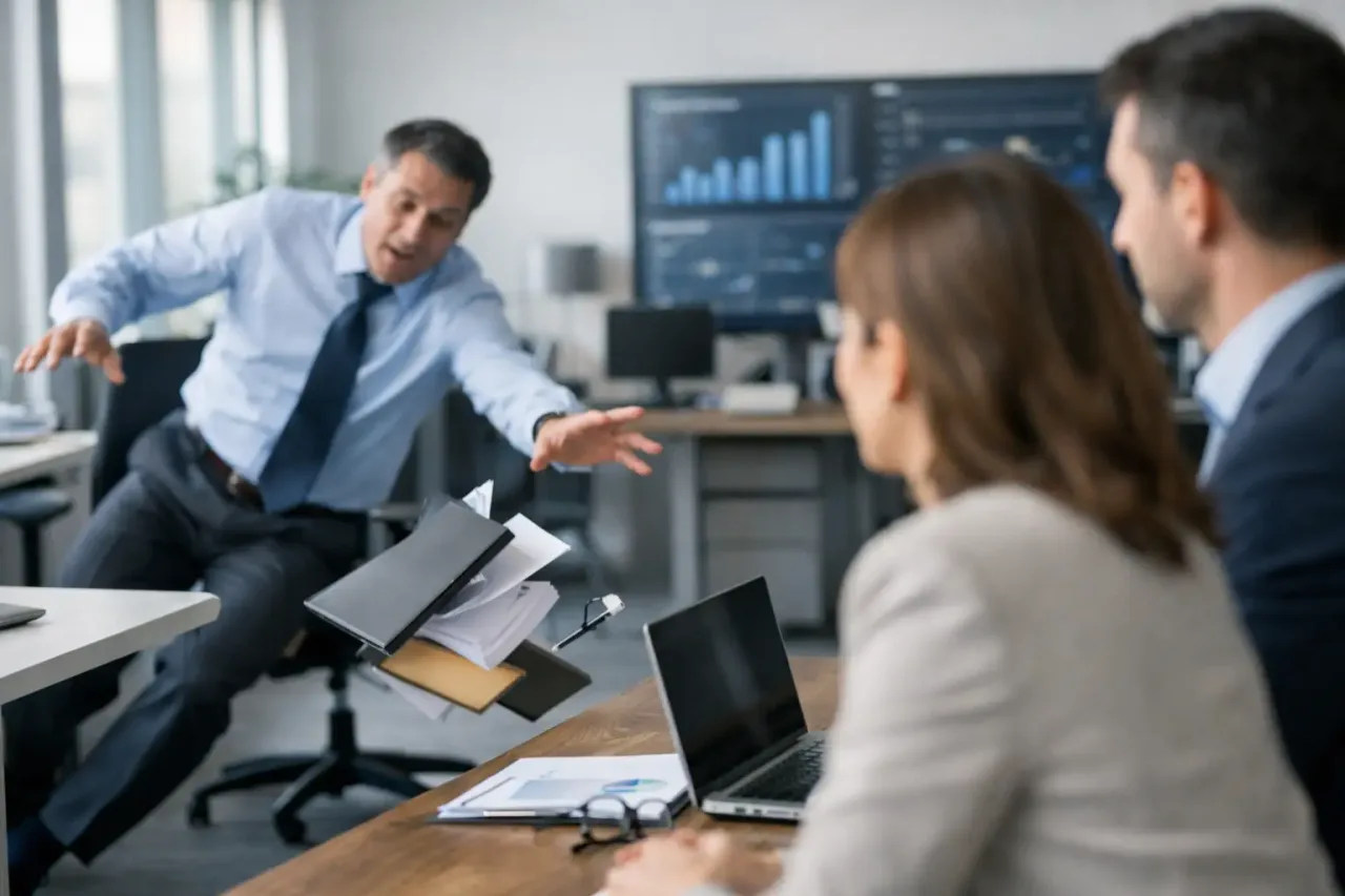 Equipo administrativo revisando infraestructura de TI, respaldos, soporte y continuidad operativa para reducir interrupciones en una empresa
