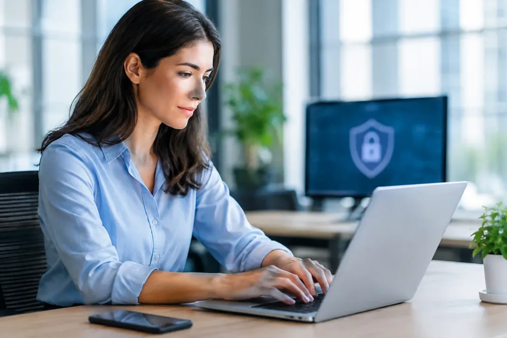 Responsable de una empresa revisando controles para reducir incidentes tecnológicos