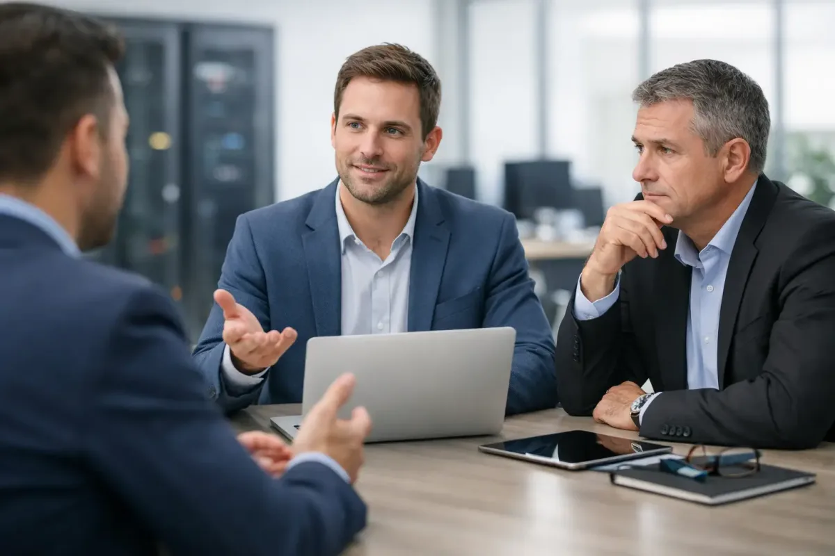 Dirección y equipo de TI revisando incidencias, proveedores, accesos, contratos y continuidad antes de cambiar de proveedor tecnológico
