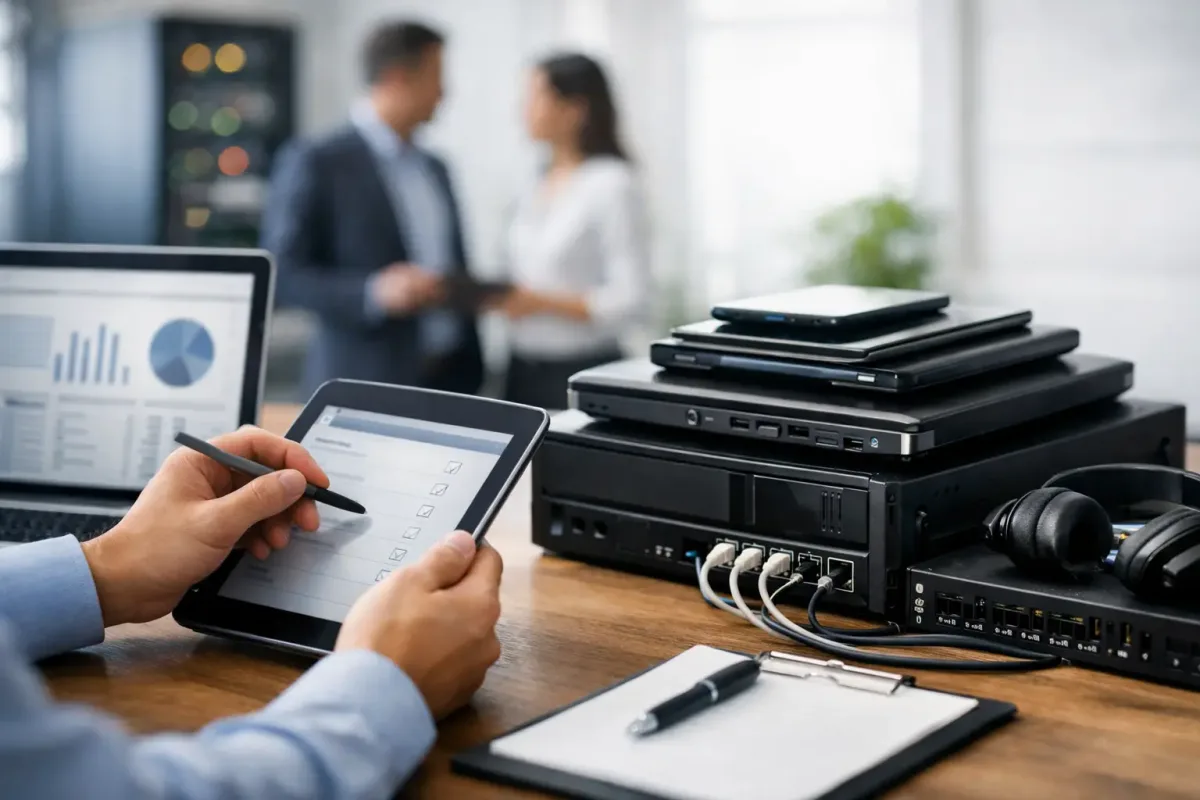 Guía de inventario tecnológico empresarial para equipos, licencias, accesos, respaldos y servicios de TI