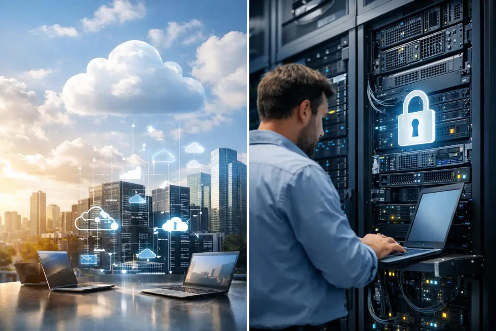 Comparación entre servicios de nube pública e infraestructura privada para una PyME