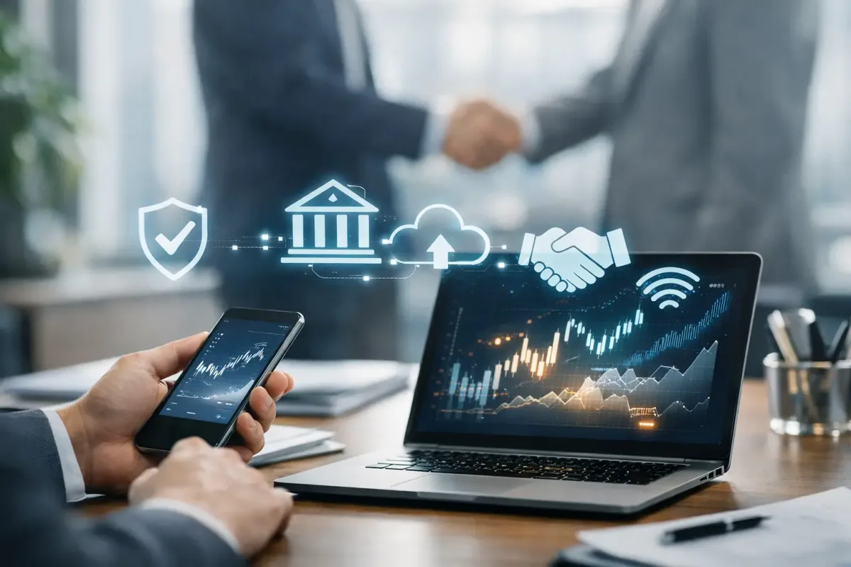 Equipo financiero revisando expedientes digitales, accesos, seguridad, respaldos y continuidad operativa con soporte TI empresarial